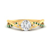 Load image into Gallery viewer, infinity-daisy-floral-round-cut-emerald-engagement-ring-in-yellow-gold-FD9986RORGEMGR-NL-YG