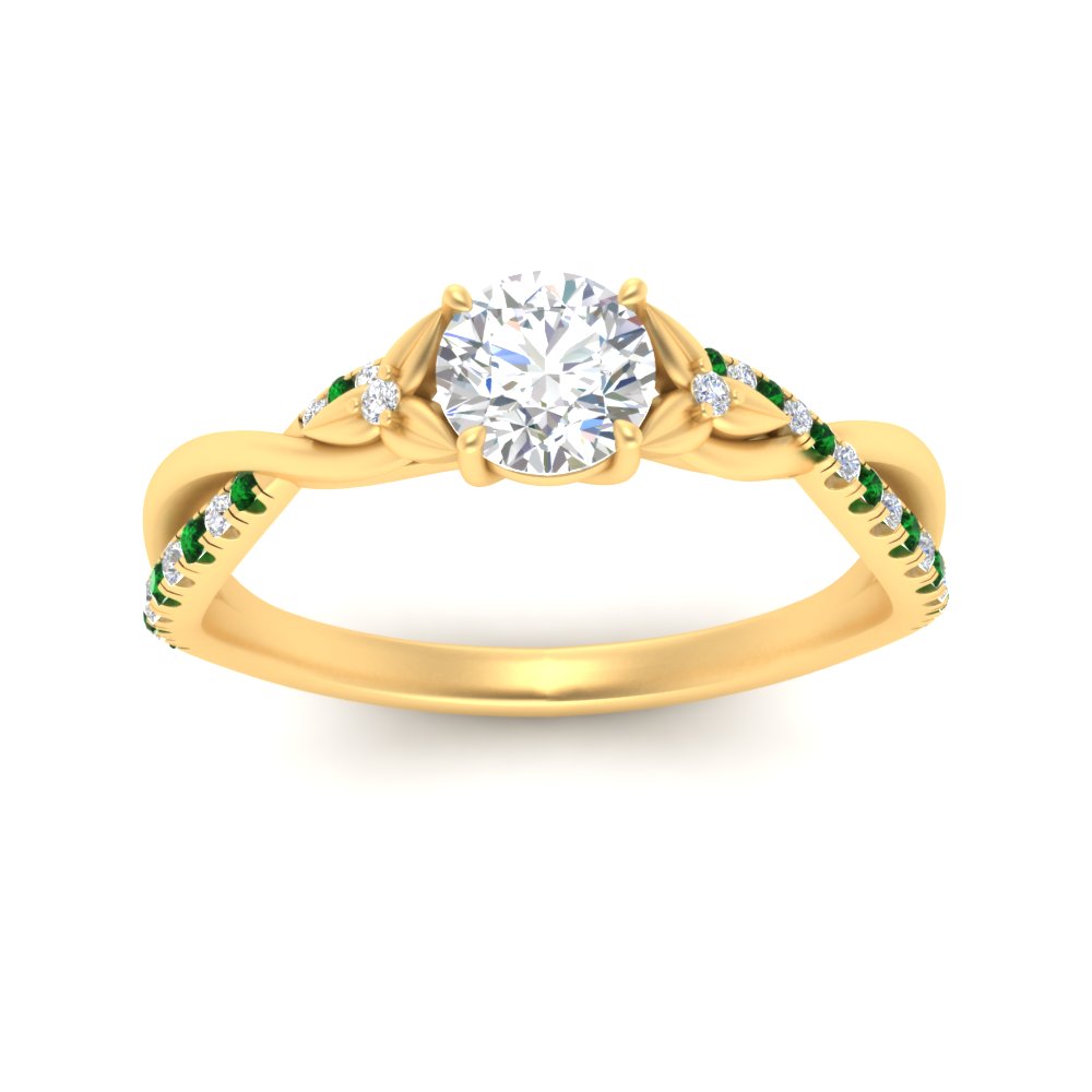 infinity-daisy-floral-round-cut-emerald-engagement-ring-in-yellow-gold-FD9986RORGEMGR-NL-YG