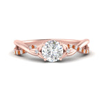 Load image into Gallery viewer, infinity-daisy-floral-round-cut-orange-sapphire-engagement-ring-in-rose-gold-FD9986RORGSAOR-NL-RG
