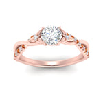 Load image into Gallery viewer, infinity-daisy-floral-round-cut-orange-sapphire-engagement-ring-in-rose-gold-FD9986RORGSAOR-NL-RG
