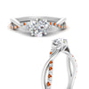 Load image into Gallery viewer, infinity-daisy-floral-round-cut-orange-sapphire-engagement-ring-in-white-gold-FD9986RORGSAOR-NL-WG