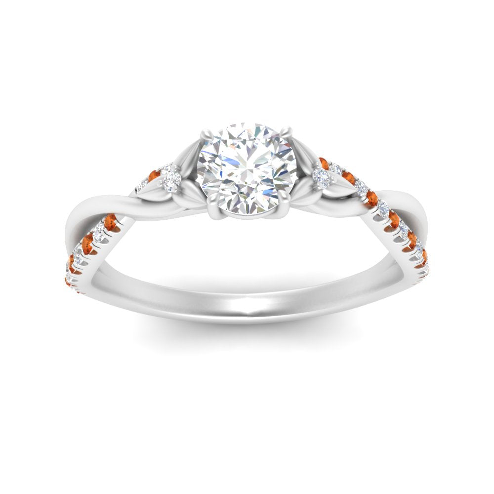 infinity-daisy-floral-round-cut-orange-sapphire-engagement-ring-in-white-gold-FD9986RORGSAOR-NL-WG