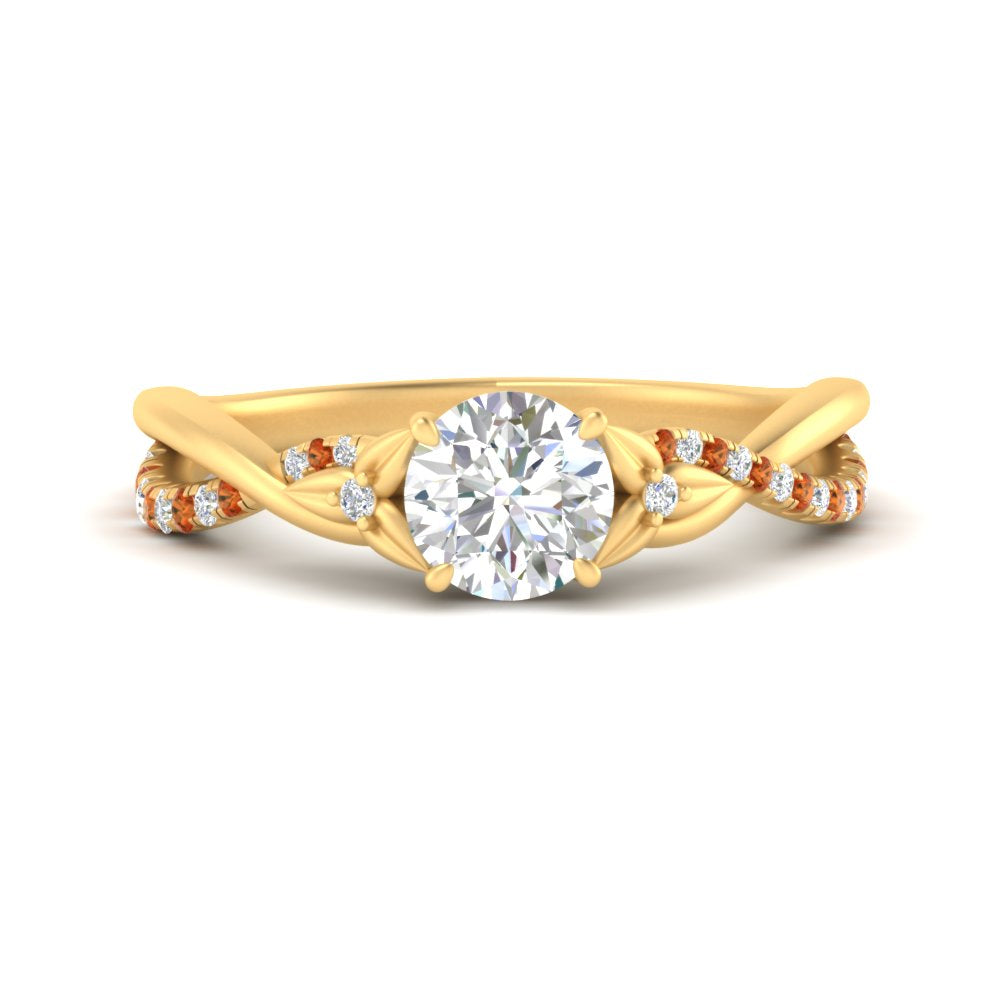 infinity-daisy-floral-round-cut-orange-sapphire-engagement-ring-in-yellow-gold-FD9986RORGSAOR-NL-YG