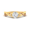 Load image into Gallery viewer, infinity-daisy-floral-round-cut-orange-sapphire-engagement-ring-in-yellow-gold-FD9986RORGSAOR-NL-YG