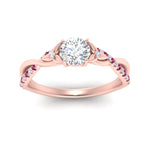 Load image into Gallery viewer, infinity-daisy-floral-round-cut-pink-sapphire-engagement-ring-in-rose-gold-FD9986RORGSADRPI-NL-RG
