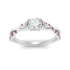 Load image into Gallery viewer, infinity-daisy-floral-round-cut-pink-sapphire-engagement-ring-in-white-gold-FD9986RORGSADRPI-NL-WG