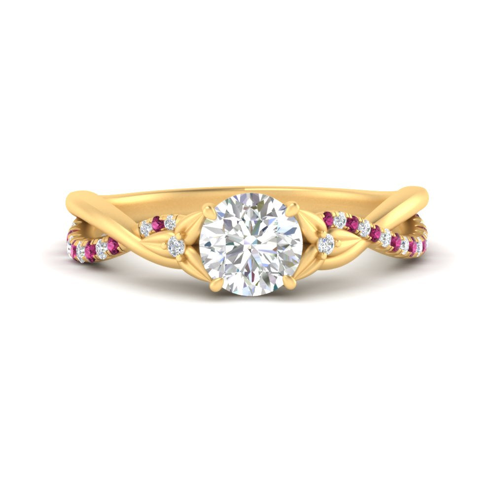 infinity-daisy-floral-round-cut-pink-sapphire-engagement-ring-in-yellow-gold-FD9986RORGSADRPI-NL-YG