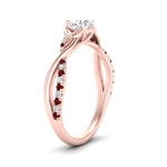 Load image into Gallery viewer, infinity-daisy-floral-round-cut-ruby-engagement-ring-in-rose-gold-FD9986RORGRUDR-NL-RG
