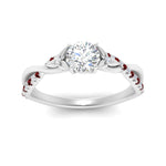 Load image into Gallery viewer, infinity-daisy-floral-round-cut-ruby-engagement-ring-in-white-gold-FD9986RORGRUDR-NL-WG
