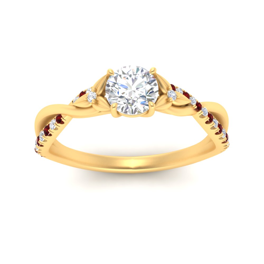 infinity-daisy-floral-round-cut-ruby-engagement-ring-in-yellow-gold-FD9986RORGRUDR-NL-YG