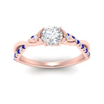 Load image into Gallery viewer, infinity-daisy-floral-round-cut-sapphire-engagement-ring-in-rose-gold-FD9986RORGSABL-NL-RG
