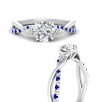 Load image into Gallery viewer, infinity-daisy-floral-round-cut-sapphire-engagement-ring-in-white-gold-FD9986RORGSABL-NL-WG
