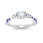 Load image into Gallery viewer, infinity-daisy-floral-round-cut-sapphire-engagement-ring-in-white-gold-FD9986RORGSABL-NL-WG
