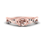 Load image into Gallery viewer, infinity-daisy-floral-semi-mount-black-diamond-engagement-ring-in-rose-gold-FD9986SMRGBLACK-NL-RG.jpg
