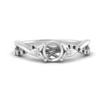 Load image into Gallery viewer, infinity-daisy-floral-semi-mount-black-diamond-engagement-ring-in-white-gold-FD9986SMRGBLACK-NL-WG.jpg
