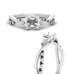 Load image into Gallery viewer, infinity-daisy-floral-semi-mount-black-diamond-engagement-ring-in-white-gold-FD9986SMRGBLACK-NL-WG.jpg

