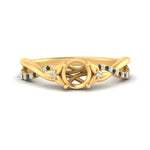 Load image into Gallery viewer, infinity-daisy-floral-semi-mount-black-diamond-engagement-ring-in-yellow-gold-FD9986SMRGBLACK-NL-YG.jpg
