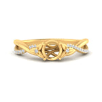 Load image into Gallery viewer, infinity-daisy-floral-semi-mount-diamond-engagement-ring-in-yellow-gold-FD9986SMR-NL-YG.jpg
