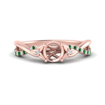 Load image into Gallery viewer, infinity-daisy-floral-semi-mount-emerald-engagement-ring-in-rose-gold-FD9986SMRGEMGR-NL-RG.jpg

