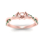 Load image into Gallery viewer, infinity-daisy-floral-semi-mount-emerald-engagement-ring-in-rose-gold-FD9986SMRGEMGR-NL-RG.jpg
