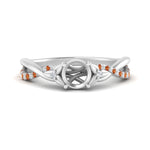 Load image into Gallery viewer, infinity-daisy-floral-semi-mount-orange-sapphire-engagement-ring-in-white-gold-FD9986SMRGSAOR-NL-WG.jpg
