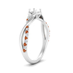 Load image into Gallery viewer, infinity-daisy-floral-semi-mount-orange-sapphire-engagement-ring-in-white-gold-FD9986SMRGSAOR-NL-WG.jpg
