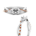 Load image into Gallery viewer, infinity-daisy-floral-semi-mount-orange-sapphire-engagement-ring-in-white-gold-FD9986SMRGSAOR-NL-WG.jpg
