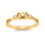 Load image into Gallery viewer, infinity-daisy-floral-semi-mount-orange-sapphire-engagement-ring-in-yellow-gold-FD9986SMRGSAOR-NL-YG.jpg
