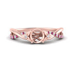 Load image into Gallery viewer, infinity-daisy-floral-semi-mount-pink-sapphire-engagement-ring-in-rose-gold-FD9986SMRGSADRPI-NL-RG.jpg
