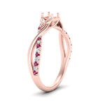 Load image into Gallery viewer, infinity-daisy-floral-semi-mount-pink-sapphire-engagement-ring-in-rose-gold-FD9986SMRGSADRPI-NL-RG.jpg
