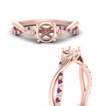 Load image into Gallery viewer, infinity-daisy-floral-semi-mount-pink-sapphire-engagement-ring-in-rose-gold-FD9986SMRGSADRPI-NL-RG.jpg
