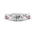 Load image into Gallery viewer, infinity-daisy-floral-semi-mount-pink-sapphire-engagement-ring-in-white-gold-FD9986SMRGSADRPI-NL-WG.jpg
