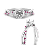 Load image into Gallery viewer, infinity-daisy-floral-semi-mount-pink-sapphire-engagement-ring-in-white-gold-FD9986SMRGSADRPI-NL-WG.jpg
