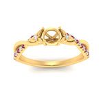 Load image into Gallery viewer, infinity-daisy-floral-semi-mount-pink-sapphire-engagement-ring-in-yellow-gold-FD9986SMRGSADRPI-NL-YG.jpg
