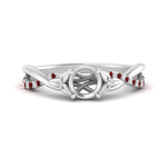 Load image into Gallery viewer, infinity-daisy-floral-semi-mount-ruby-engagement-ring-in-white-gold-FD9986SMRGRUDR-NL-WG.jpg
