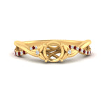 Load image into Gallery viewer, infinity-daisy-floral-semi-mount-ruby-engagement-ring-in-yellow-gold-FD9986SMRGRUDR-NL-YG.jpg
