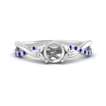 Load image into Gallery viewer, infinity-daisy-floral-semi-mount-sapphire-engagement-ring-in-white-gold-FD9986SMRGSABL-NL-WG.jpg
