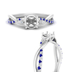 Load image into Gallery viewer, infinity-daisy-floral-semi-mount-sapphire-engagement-ring-in-white-gold-FD9986SMRGSABL-NL-WG.jpg
