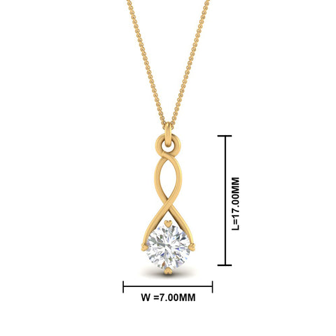 Infinity Solitaire Pendant