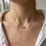 Load image into Gallery viewer, infinity-diamond-two-tone-pendant-necklace-in-yellow-gold-FDPD11206