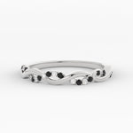 Load image into Gallery viewer, infinity-diamond-wedding-promise-band-with-black-diamond-in-white-gold-FD1122B1GBLACK-NL-WG
