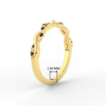 Load image into Gallery viewer, infinity-diamond-wedding-promise-band-with-black-diamond-in-yellow-gold-FD1122B1GBLACK-NL-YG
