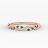 Load image into Gallery viewer, infinity-diamond-wedding-promise-band-with-emerald-in-rose-gold-FD1122B1GEMGR-NL-RG