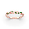 Load image into Gallery viewer, infinity-diamond-wedding-promise-band-with-emerald-in-rose-gold-FD1122B1GEMGR-NL-RG