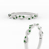 Load image into Gallery viewer, infinity-diamond-wedding-promise-band-with-emerald-in-white-gold-FD-1122B1GEMGRANGLE3-NL-WG