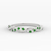 Load image into Gallery viewer, infinity-diamond-wedding-promise-band-with-emerald-in-white-gold-FD1122B1GEMGR-NL-WG