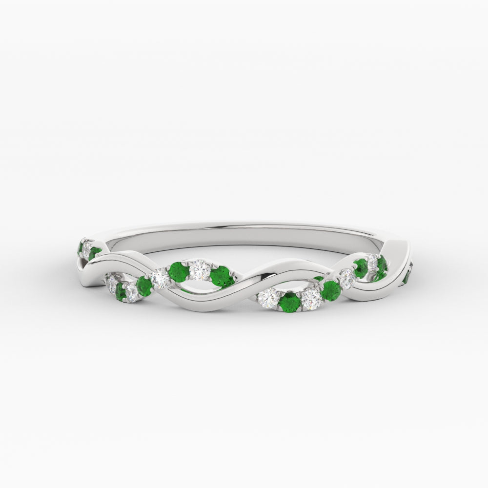 infinity-diamond-wedding-promise-band-with-emerald-in-white-gold-FD1122B1GEMGR-NL-WG