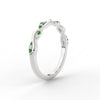 Load image into Gallery viewer, infinity-diamond-wedding-promise-band-with-emerald-in-white-gold-FD1122B1GEMGR-NL-WG