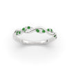 Load image into Gallery viewer, infinity-diamond-wedding-promise-band-with-emerald-in-white-gold-FD1122B1GEMGR-NL-WG