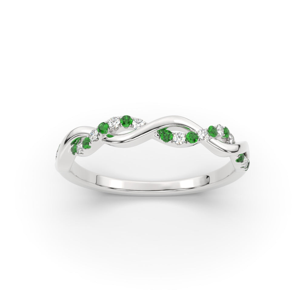 infinity-diamond-wedding-promise-band-with-emerald-in-white-gold-FD1122B1GEMGR-NL-WG